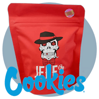 a bag of cookies with a skull in a hat